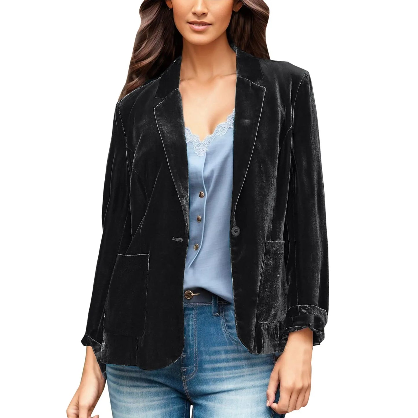 Velvet Warm Jacket Single Clothes For Plus Size Outerwears