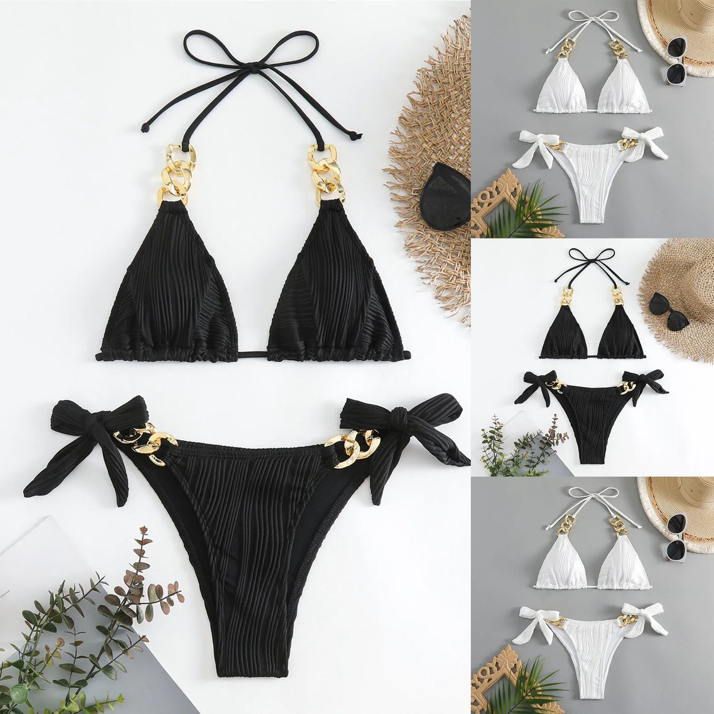 Solid Bikini Women'S Summer Swimsuit Sexy Lace Up Fresh Two Piece Swimsuit Fashion Sexy Bikini Seaside Party Beachwears 수영복