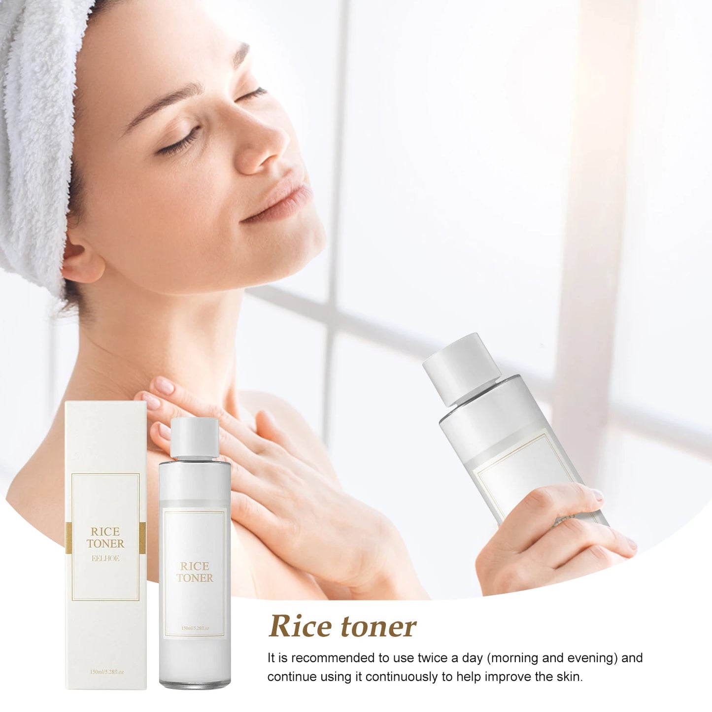 150ml Facial rice water Rice Essence Rice Raw Pulp Serum rice toner Anti Wrinkle Shrink Pores Brightening Whitening serum