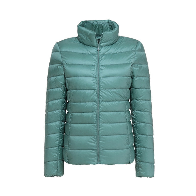 Winter Women Ultralight Thin Down Jacket White Duck Down Jackets Full Sleeve Warm Coat Parka Female Portable Outwear